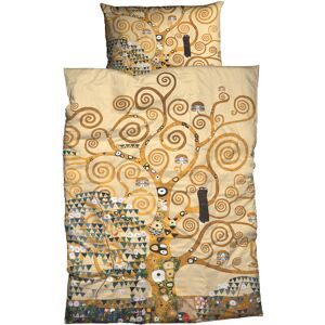 Bettwäsche GOEBEL "Lebensbaum", beige, B/L: 155cm x 220cm, Satin, B/L: 80cm x 80cm, Satin, Obermaterial: 100% Baumwolle, Bettwäsche, edles, elegantes Design