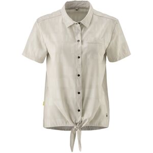 Radtrikot GONSO "Adventure Blouse W", Damen, Gr. 38, grau (hellgrau), 94% Polyester, 6% Elasthan, Rundhals, Kurzarm, Trikots, Strapazierfähig, formbeständig