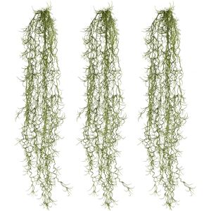 Kunstzweig CREATIV GREEN "Hängezweig Tillandsie", grün (dunkelgrün), H:80cm, Kunststoff, Kunstpflanzen, in schöner Größe