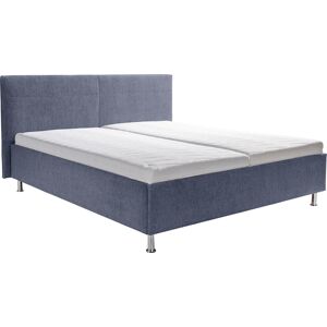 Polsterbett ALINA "Steven", blau (blaugrau gfs 86), B:178cm H:106cm L:210cm, Chenille GFS (100% Polyester), Betten, wahlweise mit Matratze und Lattenrost, in diversen Ausführungen