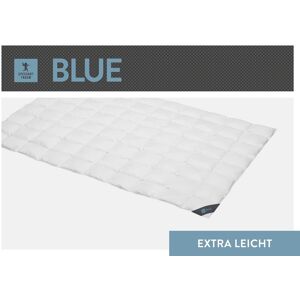 Daunenbettdecke SPESSARTTRAUM "Blue", weiß, B:155cm L:220cm, Bezug: 100% Baumwolle. Füllung: 60% Daunen, 40% Federn, Bettdecken, hergestellt in Deutschland, allergikerfreundlich