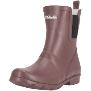 Gummistiefel MOLS "Suburbs", Gr. 36, rot (rot, braun), Gummi, casual, Schuhe, mit wasserdichter Funktion