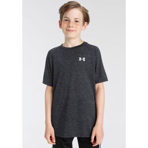 T-Shirt UNDER ARMOUR "TECH", Kinder, Gr. XS (122), schwarz, Obermaterial: 100% Polyester, sportlich, Rundhals, Kurzarm, Shirts, Für Kinder