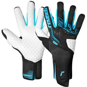 Torwarthandschuhe REUSCH "Attrakt Freegel SpeedBump Strapless", Damen, Gr. 9, bunt (schwarz, türkis), 4% Polyurethan, 51% Elastodien, 45% Polyester, mehrfarbig, sportlich, Handschuhe, mit Evolution Negative Cut
