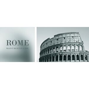 Leinwandbild QUEENCE "Rome" Bilder Gr. B/H/T: 100 cm x 40 cm x 2 cm, grau Leinwandbilder 2er-Set