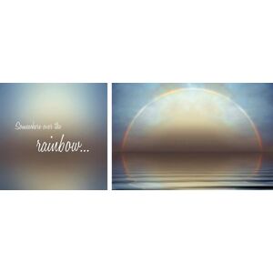 Leinwandbild QUEENCE "Rainbow" Bilder Gr. B/H/T: 100 cm x 40 cm x 2 cm, bunt Leinwandbilder 2er-Set