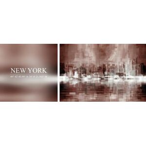 Leinwandbild QUEENCE "New York" Bilder Gr. B/H/T: 100 cm x 40 cm x 2 cm, bunt Leinwandbilder 2er-Set