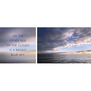 Leinwandbild QUEENCE "Blue Sky" Bilder Gr. B/H/T: 100 cm x 40 cm x 2 cm, bunt Leinwandbilder 2er-Set