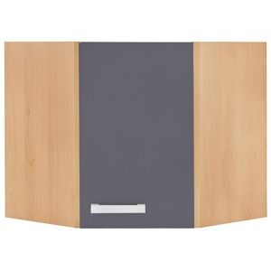 Hängeschrank OPTIFIT "Odense" Schränke Gr. B/H/T: 60 cm x 57,6 cm x 34,6 cm, 1 St., grau (anthrazit, buche) Hängeschränke Breite 60x60 cm, 57,6 cm hoch, mit 1 Tür