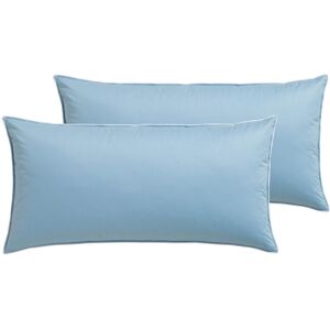 Federkissen OTTO KELLER "Große Auswahl", blau, B:80cm L:40cm, Bezug: 100% Baumwolle. Füllung: 70% Gänsefeder, 30% Gänsedaunen, Kopfkissen