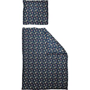 Kinderbettwäsche ADAM "Space", blau (dunkelblau), B/L: 135cm x 200cm, Renforcé, B/L: 80cm x 80cm, Renforcu00e9, Obermaterial: 100% Baumwolle, Bettwäsche, GOTS zertifiziert - aus Bio-Baumwolle
