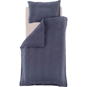 Babybettwäsche TRÄUMELAND "Bio-Baumwolle", blau, B/L: 100cm x 135cm, Musselin, B/L: 60cm x 40cm, Musselin, Obermaterial: 100% Baumwolle, Bettwäsche, GOTS zertifiziert - aus Bio-Baumwolle