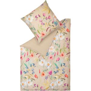 Bettwäsche "Fiori", beige (sand, beige, natur), B/L: 140cm x 200cm, Satin, B/L: 70cm x 90cm, Satin, Obermaterial: 100% Baumwolle, SCHÖNER WOHNEN-KOLLEKTION, Bettwäsche, aus Baumwolle