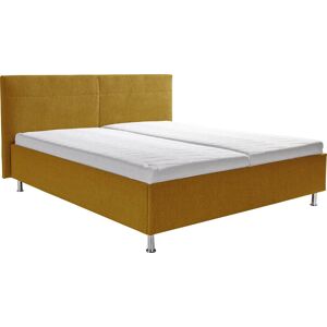 Polsterbett ALINA "Steven", gelb (curry tcm 105), B:198cm H:106cm L:210cm, Struktur fein TCM (100% Polyester), Betten, wahlweise mit Matratze und Lattenrost, in diversen Ausführungen
