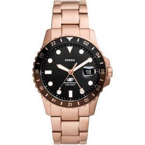 Quarzuhr FOSSIL "FOSSIL BLUE GMT, FS6027" Armbanduhren goldfarben (roségoldfarben) Herren Hochzeitsmode Armbanduhr, Herrenuhr, Datum, analog