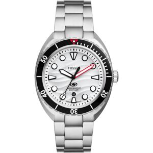 Quarzuhr FOSSIL "BREAKER" Armbanduhren silberfarben, weiß Herren Uhren Armbanduhr, Herrenuhr, Datum, analog