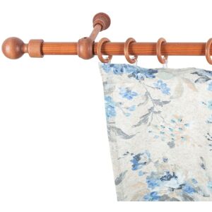 Gardinenstange SN DECO GROUP "Giro" Gr. 3, braun (eichefarben), L:160cm, Holzwerkstoff, Gardinenstangen