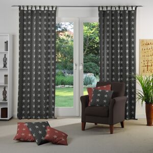 Vorhang WIRTH "FELINO" Gr. 3, grau, B:132cm H:225cm, Jacquard, Polyester, Baumwolle, Gardinen