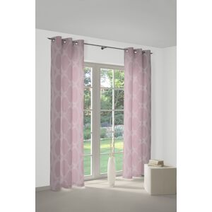 Vorhang WIRTH "Lahstedt" Gr. 4, rosa, B:135cm H:245cm, Jacquard, Polyacryl, Polyester, Gardinen