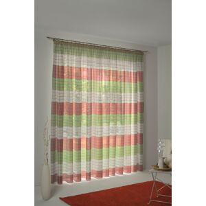 Vorhang WIRTH "Barletta" Gr. 3, bunt (beige, grün, terra), B:135cm H:225cm, Polyester, Baumwolle, Gardinen