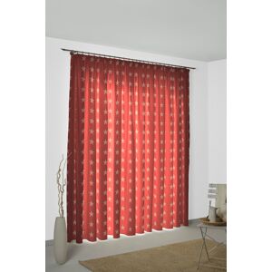 Vorhang WIRTH "FELINO" Gr. 2, rot, B:132cm H:175cm, Jacquard, Polyester, Baumwolle, Gardinen