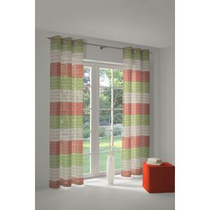 Vorhang WIRTH "Barletta" Gr. 2, bunt (beige, grün, terra), B:135cm H:175cm, Polyester, Baumwolle, Gardinen