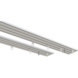 Vorhangschiene INDEKO "Wendeschiene", weiß, L:250cm, Aluminium, Gardinenstangen, Innenlaufschiene 1- bis 4-läufig, Wunschmaßlänge