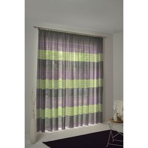 Vorhang WIRTH "Barletta" Gr. 4, bunt (lila, braun, grün), B:135cm H:245cm, Polyester, Baumwolle, Gardinen