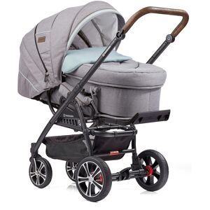 Kombi-Kinderwagen GESSLEIN "F4 Air+, schwarz/tabak, hellgrau meliert/Stern grau/mintgrün meliert" grün (schwarz, tabak, hellgrau meliert, stern grau, mintgrün meliert) Baby Kinderwagen Kombikinderwagen mit Tragetasche C2 Compact; Design & Handarbeit aus D