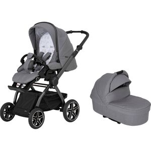 Kombi-Kinderwagen HARTAN "Topline 4.0 GTS" grau (little zoo) Baby Kinderwagen Kombikinderwagen mit Falttasche; Made in Germany