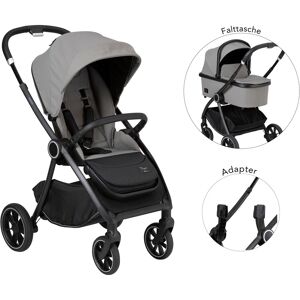 Kombi-Kinderwagen HARTAN "Verso" grau (rock) Baby Kinderwagen Kombikinderwagen Inkl. Adapter für Babyschale Gruppe 0