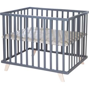 Laufgitter ROBA "Luxe, grau, 75x100 cm", Baby, grau (anthrazit), Laufställe, mit Laufgittereinlage Greyish gesteppt
