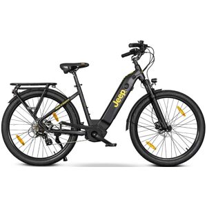 E-Bike JEEP E-BIKES "ULM 7000" E-Bikes Gr. 40 cm, 27,5 Zoll (69,85 cm), schwarz E-Bikes Pedelec, Elektrofahrrad für Damen u. Herren, ATP