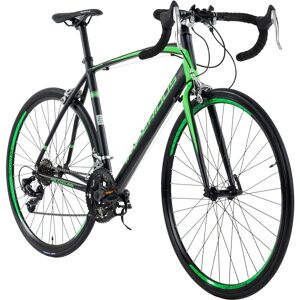 Rennrad KS CYCLING "Imperious" Fahrräder Gr. 53 cm, 28 Zoll (71,12 cm), schwarz (schwarz, grün) Rennräder