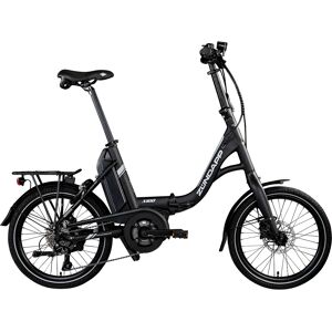 E-Bike ZÜNDAPP "X100" E-Bikes Gr. 45 cm, 20 Zoll (50,80 cm), schwarz (schwarz, grau) E-Bikes Pedelec, Elektrofahrrad für Damen u. Herren, Faltrad