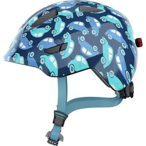 Kinderfahrradhelm ABUS "SMILEY 3.0 LED" Gr. M, blau (blau car), Helme, Kinder, M Kopfumfang: 50cm - 55cm