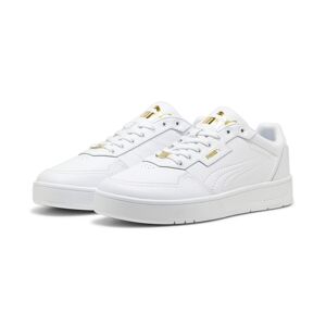 Sneaker PUMA "Court Classic Lux Sneakers Erwachsene" Gr. 42.5, weiß (white gold) Schuhe Puma
