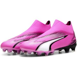 Fußballschuh PUMA "ULTRA MATCH FG/AG Fußballschuhe ohne Schnürsenkel Herren" Gr. 43, pink (poison white black) Schuhe Fußball Stollenschuhe