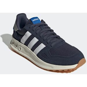 Sneaker ADIDAS SPORTSWEAR "RUN 84", Gr. 45, blau (shadow navy, cloud weiß, matte silber), Textil, Leder, Synthetik, sportlich, Schuhe, inspiriert vom Design des adidas LA Trainer