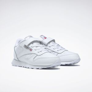 Sneaker REEBOK CLASSIC "CLASSIC LEATHER SHOES" Gr. 30, weiß (white, carbon, vecblu) Schuhe Jungen