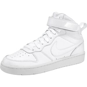 Sneaker NIKE SPORTSWEAR "Court Vision Mid" Gr. 35,5, weiß (white white, white) Schuhe Sneaker Design auf den Spuren des Air Force 1