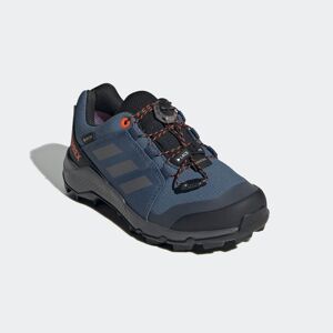 Wanderschuh ADIDAS TERREX "TERREX GORE-TEX" Gr. 36, blau (wonder steel, grey three, impact orange) Schuhe Kinder wasserdicht