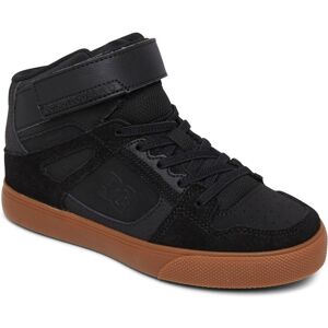 Sneaker DC SHOES "Pure High-Top EV", Kinder, Gr. 6,5(38), schwarz (schwarz, gum), Obermaterial: Leder / Futter: Textil / Außensohle: Gummi, Schuhe