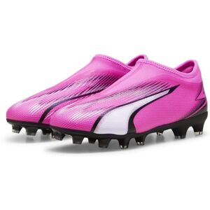 Fußballschuh PUMA "ULTRA MATCH FG/AG Fußballschuhe ohne Schnürsenkel Jugendliche" Gr. 36, pink (poison white black) Kinder Schuhe Fußballschuhe