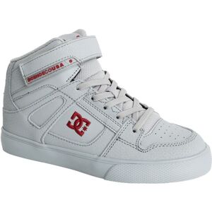 Sneaker DC SHOES "Pure High-Top EV", Kinder, Gr. 6,5(38), rot (grau, rot), Obermaterial: Leder / Futter: Textil / Außensohle: Gummi, Schuhe