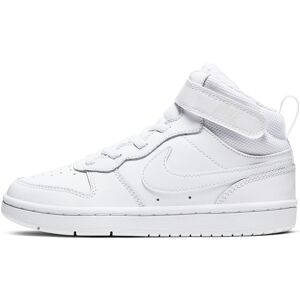 Sneaker NIKE SPORTSWEAR "COURT BOROUGH MID 2" Gr. 31,5, weiß (white, white, white) Schuhe Sneaker Design auf den Spuren des Air Force 1