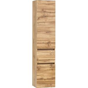 Seitenschrank WELLTIME "Lienz", braun (wotaneiche), B:40cm H:180cm T:35cm, MDF, Schränke, Bad-Hochschrank Bad-Seitenschrank