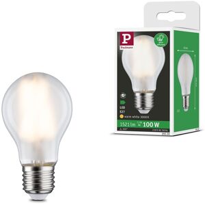 PAULMANN LED-Leuchtmittel "Eco-Line Filament 230V LED Birne E27 1er-Set 1521lm 7,2W 3000K Matt", A (A-G), weiß (weiß, matt), L:10,6cm Ø:6,0cm, Leuchtmittel