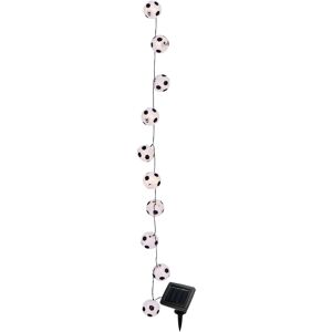 NÄVE Lichterkette "Japanballon-20er-Solar-Lichterkette", schwarz (schwarz, weiß), Dioden 20 St., Gesamtlänge 0,58m, Lichterketten, Fußball, Material: Polyester, Metall, Kunststoff, Farbe: weiß/schwarz