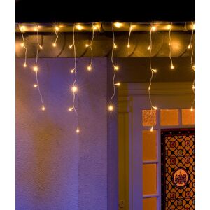 KONSTSMIDE LED-Lichtervorhang, weiß, Dioden 200 St. Flammen 200 St., Kabellänge 10m x Gesamtlänge 16,37m, Lichterketten, LED Eisregen Lichtervorhang, 200 warm weiße Dioden